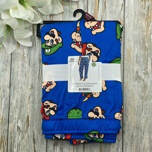 Mario & Friends Print Soft Comfy Lounge Pajama Sleep Pants, Size S